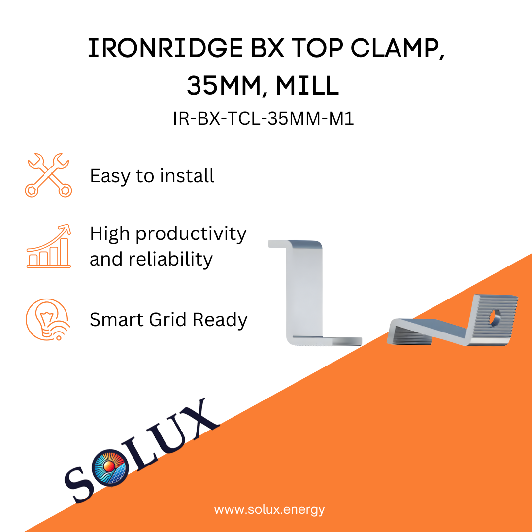 This is an image of Mounting Clamps by Ironridge BX Top Clamp, 35mm, Mill